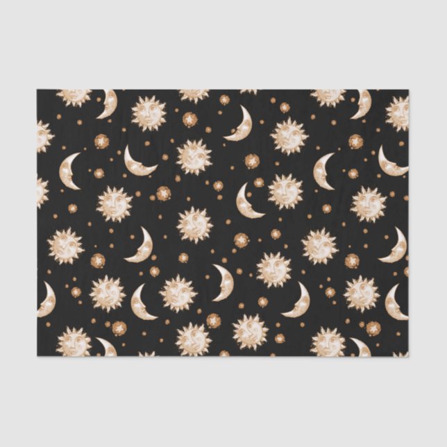 Papel De Seda Sun y negro de la luna (Anverso)