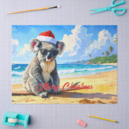 Papel De Seda Sun y Surf Koala Santa Hat