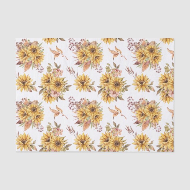 Papel De Seda Sunflower acuático (Anverso)