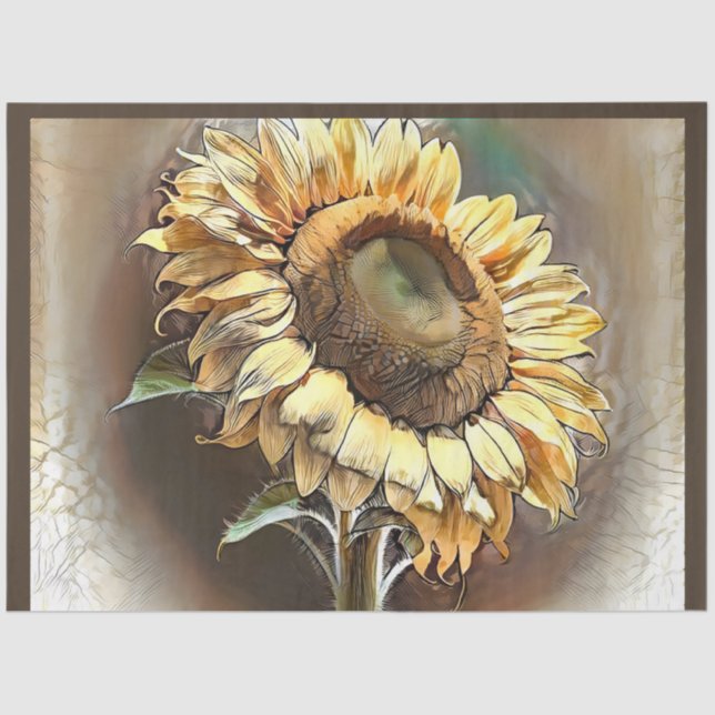 Papel De Seda Sunflower In Morning Modern Art Collection (Anverso)