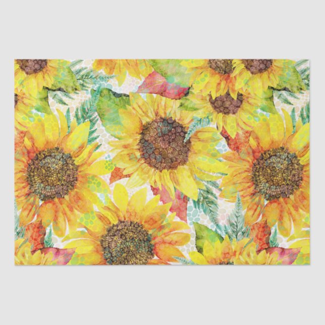 Papel De Seda Sunflower romántico (Anverso)