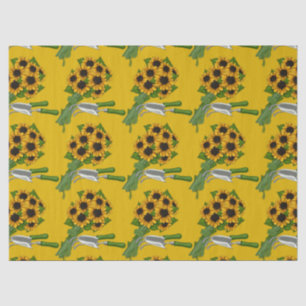 Papel De Seda Sunflowers-and Garden-Tools