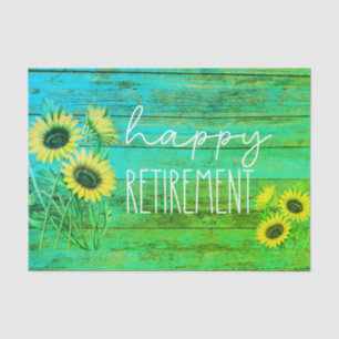 Papel De Seda Sunflowers Green Wood Feliz Jubilación