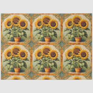 Papel De Seda Sunflowers Hermosa colección moderna