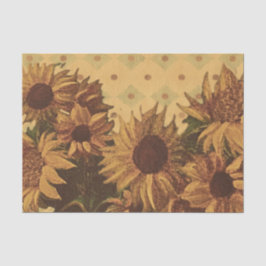 Papel De Seda Sunflowers retro vintage backfrop
