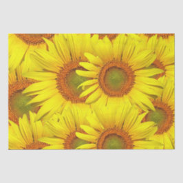 Papel De Seda Sunflowers Rustic Country Floral Summer Yellow