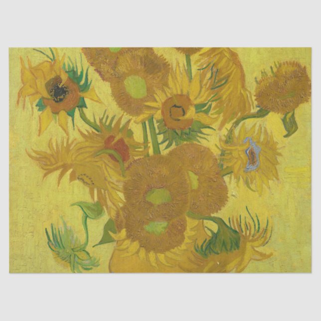 Papel De Seda Sunflowers - Vincent van Gogh (Anverso)