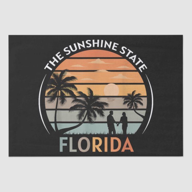 Papel De Seda Sunset de la playa de Verano de Florida (Anverso)