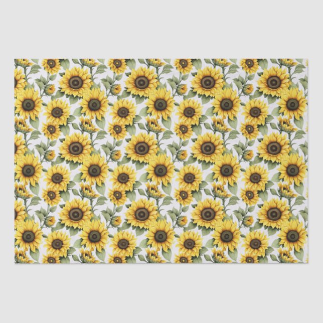 Papel De Seda Sunshine Yellow Sunflower (Anverso)