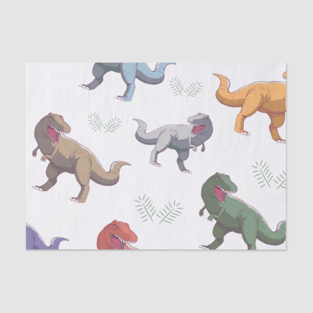 Papel De Seda Super dinosaur tissue paper (Anverso)