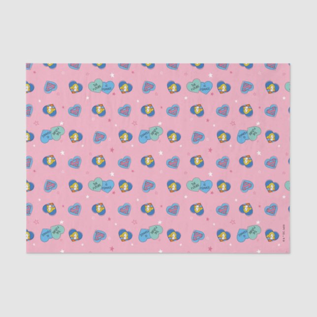 Papel De Seda Supergirl fuera de este mundo retro gráfico (Anverso)