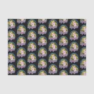 Papel De Seda Supergirl Retro Neon Lights Graphic