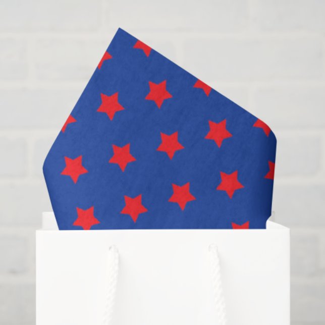 Papel De Seda Superhero Comics Stars Red Blue Superstar Kids (Bolsa de regalo)