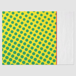 Papel De Seda Superheroína cómica Green Yellow Dots Fun Kids