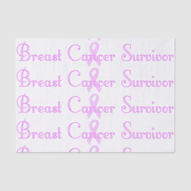 Papel De Seda Superviviente de lujo del cáncer de pecho (Anverso)
