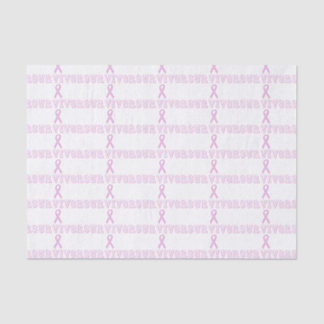 Papel De Seda Superviviente rosado (Anverso)