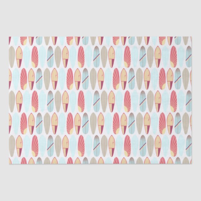 Papel De Seda Surfboard Guay retro rojo y azul  (Anverso)