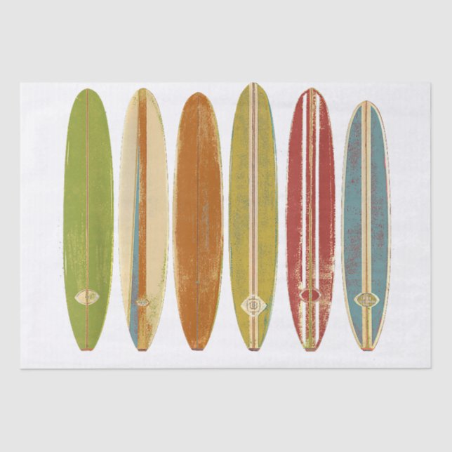 Papel De Seda Surfboards Vintage Retro Style Surfing (Anverso)