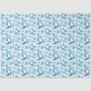 Papel De Seda Surfing personalizado Penguin