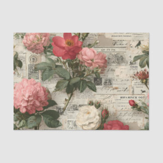 Papel De Seda Surtido de flores rojas y rosadas