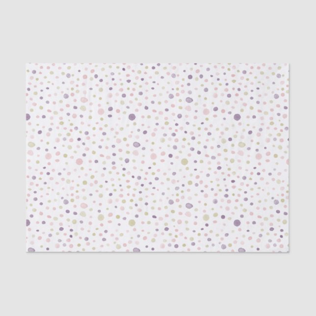 Papel De Seda Susan Confetti Watercolor Dots Tissue Paper (Anverso)