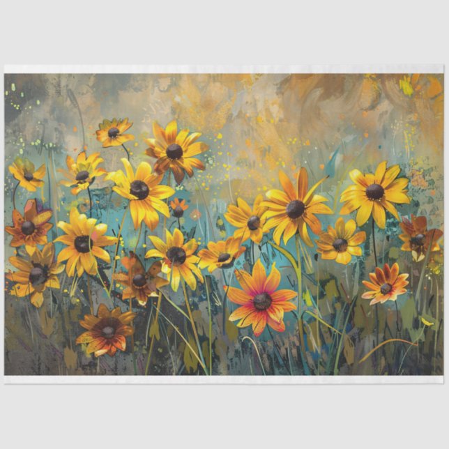 Papel De Seda Susan Flower Impresionist Decoupage (Anverso)