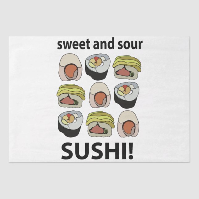 Papel De Seda Sushi dulce y amargo sushi (Anverso)