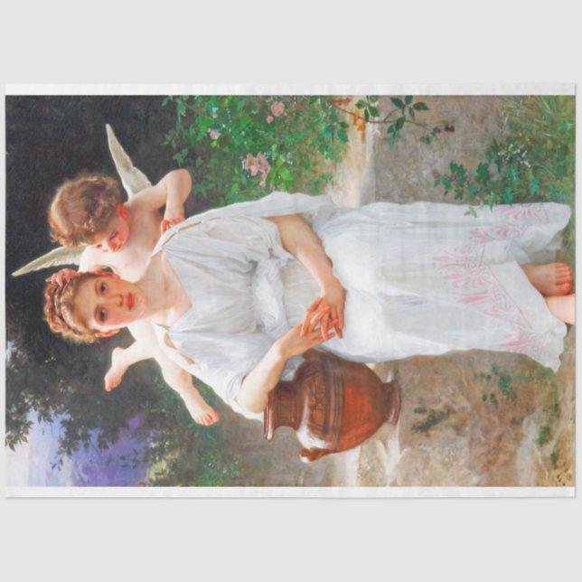 Papel De Seda Susurros de amor, Bouguereau (Anverso)
