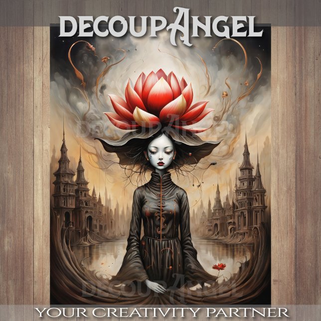 Papel De Seda Susurros del Lotus - Decoupage - (Subido por el creador)