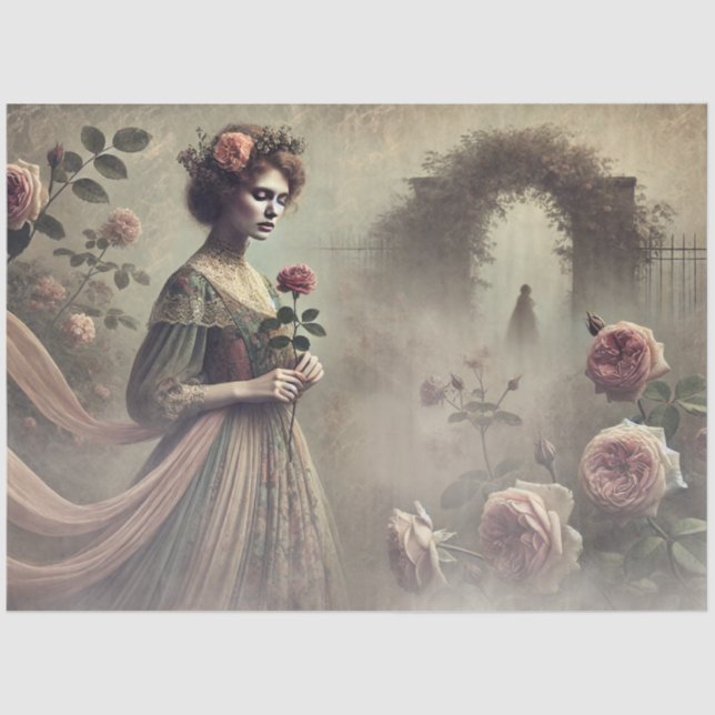 Papel De Seda Susurros por la puerta del Rosa (Anverso)