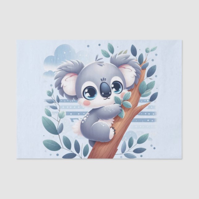 Papel De Seda Sweet Baby Koala - Tissue Paper (Anverso)