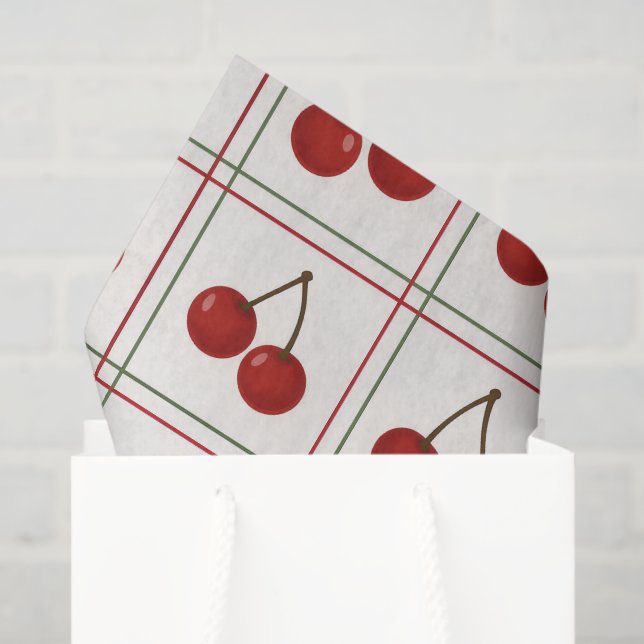 Papel De Seda 🎁 Sweet Cherry Holiday Gift Wrap Collection (Bolsa de regalo)