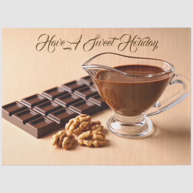 Papel De Seda Sweet Chocolate And Chocolate Paste Bowl Custom (Anverso)