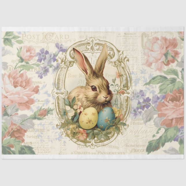 Papel De Seda Sweet Easter Bunny Decoupage (Anverso)