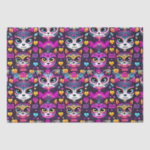 Papel De Seda 😻 Sweet Gatos de Muertos Fiesta