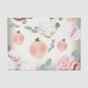 Papel De Seda SWEET PEACH Floral Cumpleaños Bridal Shower