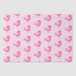 Papel De Seda Sweet Pink Bird Baby Shower