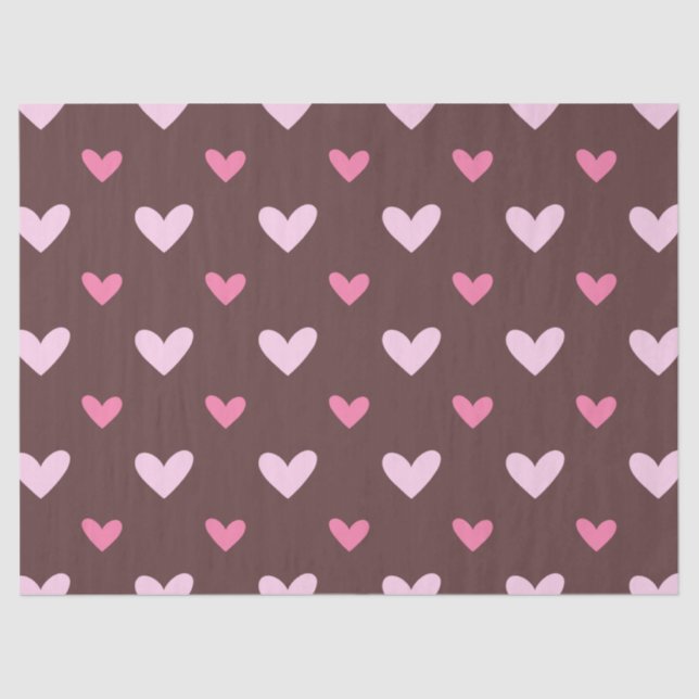 Papel De Seda Sweetheart Tissue Paper – Pink & Blush Hearts (Anverso)