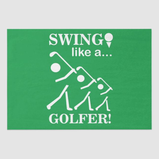 Papel De Seda Swing Like A Golfer Golf (Anverso)