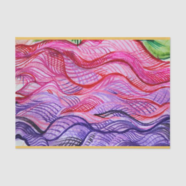 Papel De Seda Swirl rosa (Anverso)