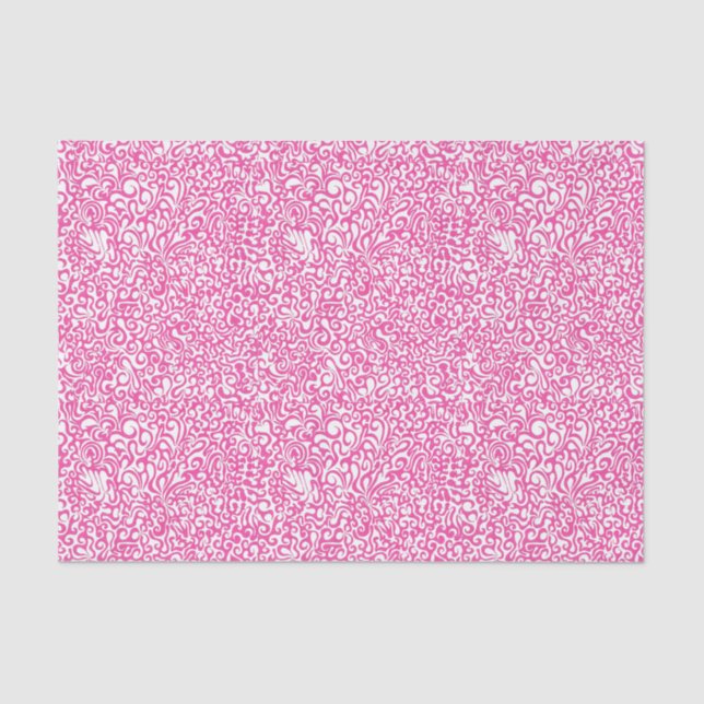 Papel De Seda Swirl rosa (Anverso)