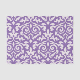 Papel De Seda Swirly púrpura y blanco del damasco femenino