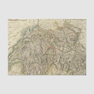 Papel De Seda Swisserland - mapa del atlas de Suiza