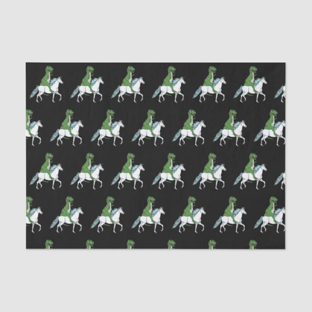 Papel De Seda T-rex Riding Unicorn (Anverso)