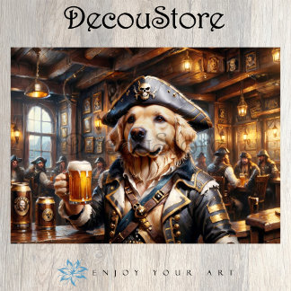 Papel De Seda Taberna del Perro Pirata Decoupage