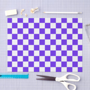 Papel De Seda Tablero de ajedrez violeta visual clásico