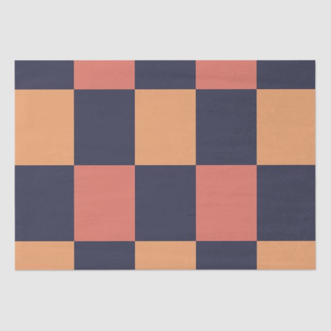 Papel De Seda Tablero de cheques coloridos (Anverso)