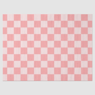 Papel De Seda Tablero de cheques rosa