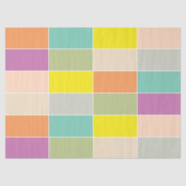 Papel De Seda Tablero de colores suaves (Anverso)