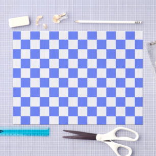 Papel De Seda Tablero de damas clásico visual zafiro